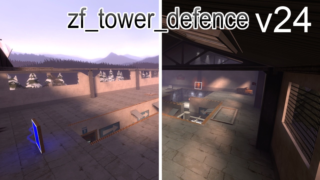 скачать карту zf_tower_defence_v24 для Team Fortress 2 для Zombie Fortress бесплатно
