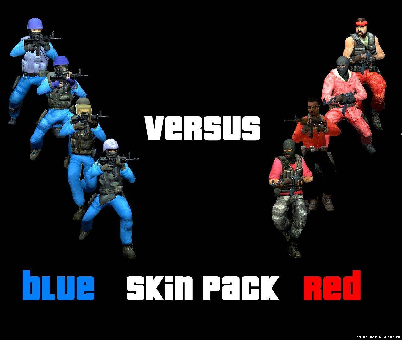 Skins > CS:S > CT & T Packs > Blue vs. Red Skin Pack